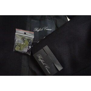 Raffaele Caruso Black Herringbone Loro Piana Merino Wool Sport Coat 40R New